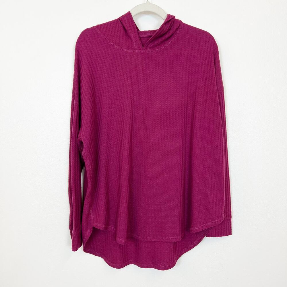 Chaser Waffle Knit Hooded Long Sleeve Top Women's XL